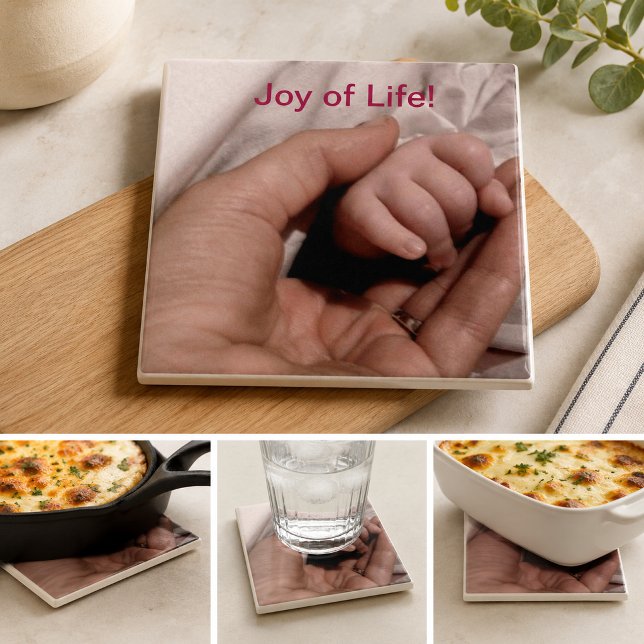 Junge Mutter und Kinderfreude Fliese (New Mom and Baby Joy of Life Ceramic Tile)