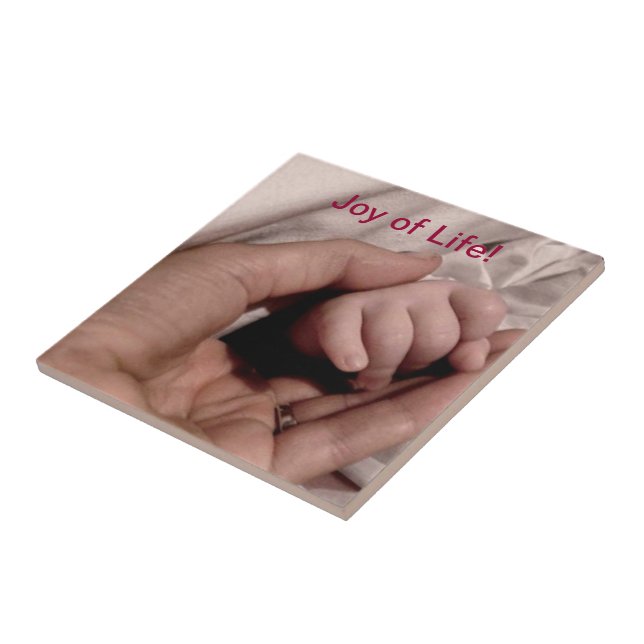 Junge Mutter und Kinderfreude Fliese (Seite)