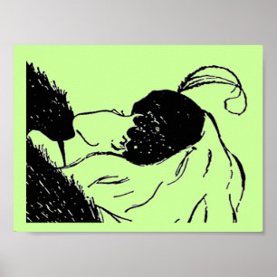 Junge oder alte Frau Illusion Poster