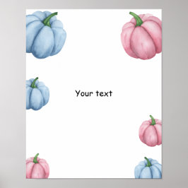 Junge oder Mädchen, die wir PUMPKIN Geschlecht off Poster