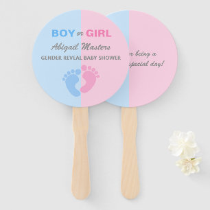 Junge oder Mädchen Gender Reveal Baby Shower Baby  Fächer