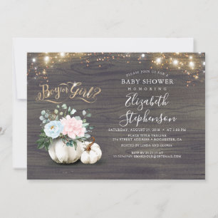 Junge oder Mädchen Gender Reveal Fall Baby Dusche Einladung
