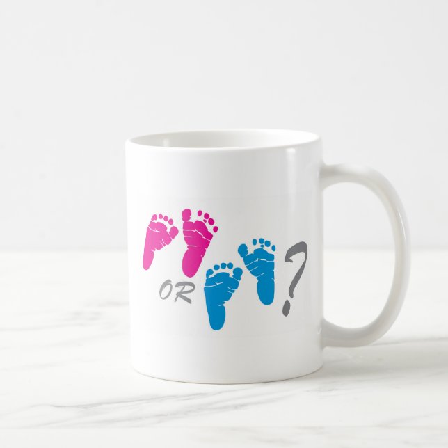 Junge oder Mädchen? Geschlecht decken Party auf Kaffeetasse (Rechts)