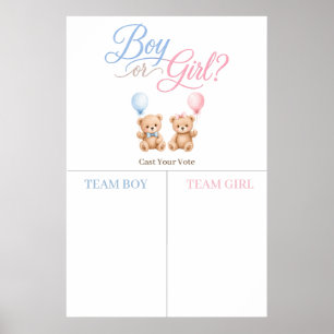 Junge oder Mädchen Little Cub Geschlecht-Enthüllun Poster