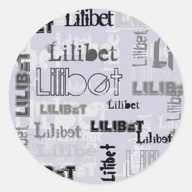 Junge oder Mädchen Trendy Name Geschenke Zubehör L Runder Aufkleber (Vorderseite)