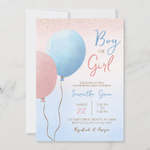 Junge oder Mädchen Was wird Baby Dusche sein? Einladung