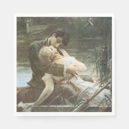 Junge Paare in Liebe (Hochzeitsfeier) (Kiss) Serviette