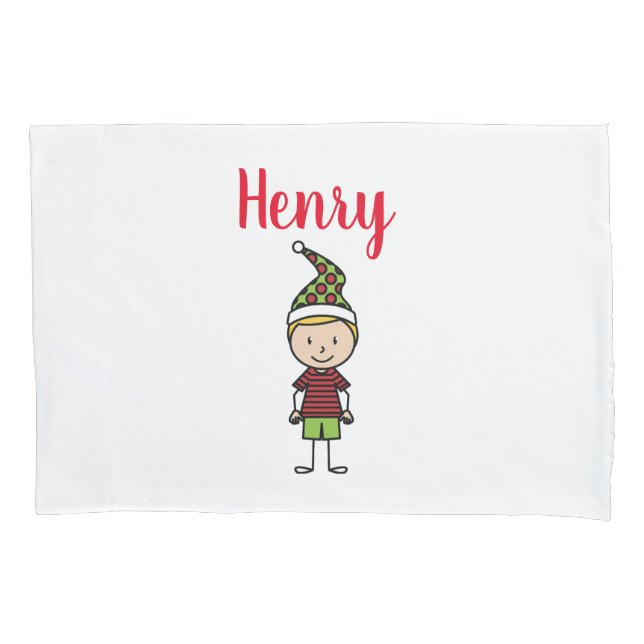 Junge Personalisierte Weihnachten Kissenbezug (Vorderseite)