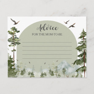 Junge Pine Tree Forest Mountain Beratung für Mama Begleitkarte