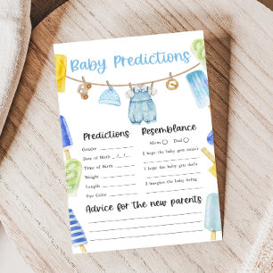 Junge Popsicle Baby Shower Baby Vorhersagen Spiel