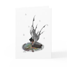 Junge Rain Fairy mit Frog Geburtstagskarte