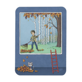 Junge Raster Blätter Magnet