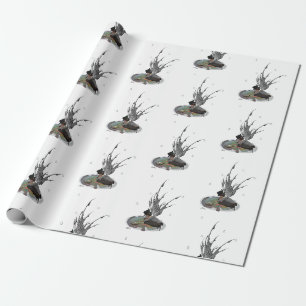 Junge Regenhaare mit Froschwackelpapier Geschenkpapier
