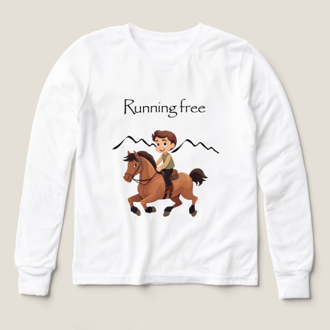 Junge reiten ein Pferd (Design Vorderseite)