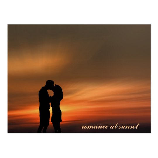 Junge Romantische Paare Am Sonnenuntergang Postkarte Zazzle Ch