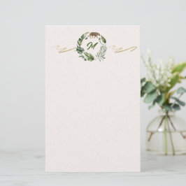 Junge Rumble Monogramm-Papeterie Briefpapier