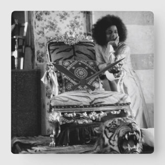 Junge Sathya Sai Baba-Uhr Quadratische Wanduhr