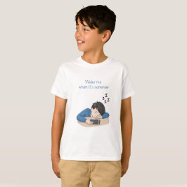 Junge schläft mit Weck mir, wenn es Sommer ist T-Shirt