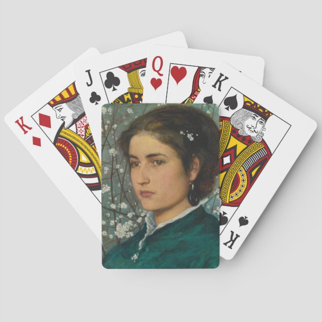 Junge Schönheit (elegante Frau) (weibliches Portra Spielkarten (Rückseite)
