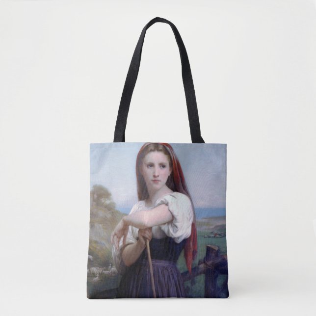 Junge Shepherdess, Bouguereau Tasche (Vorderseite)