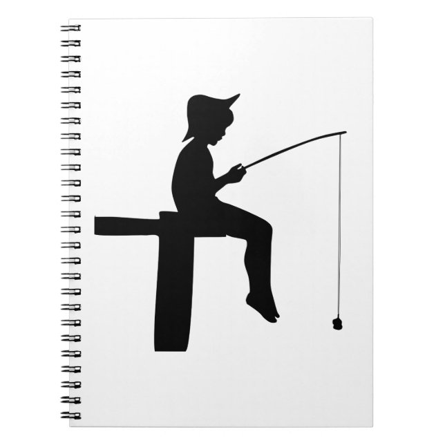 Junge Silhouette Notizblock (Vorderseite)