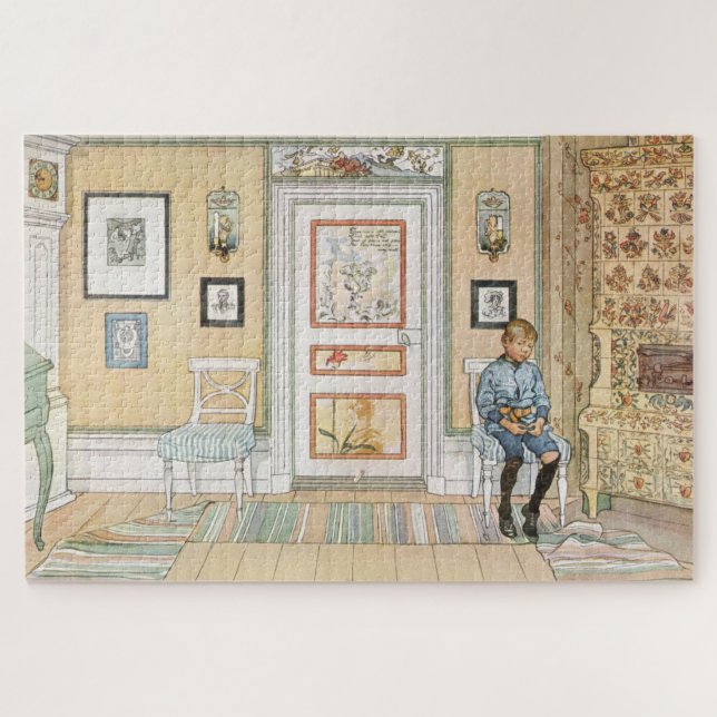 Junge sitzt in der Ecke (von Carl Larsson) (Horizontal)
