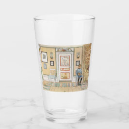 Junge sitzt in der Ecke (von Carl Larsson) Glas