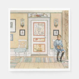 Junge sitzt in der Ecke (von Carl Larsson) Serviette