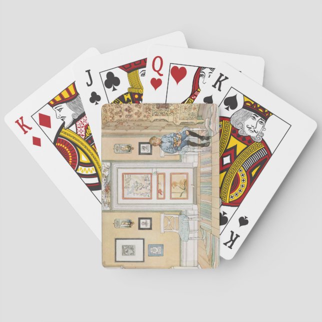 Junge sitzt in der Ecke (von Carl Larsson) Spielkarten (Rückseite)