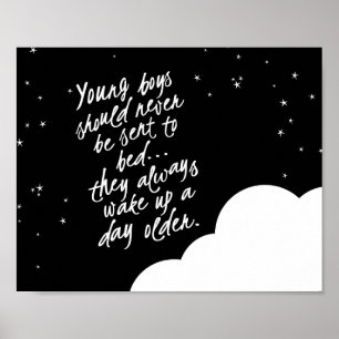 Junge sollten nie... Peter Pan Wanddekoration Poster