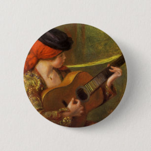 Junge spanische Frau mit einer Gitarre von Pierre  Button
