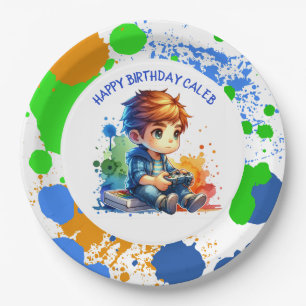 Junge Spiele Personalisiert Geburtstag Pappteller