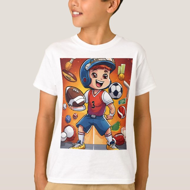 Junge Sporthemd T-Shirt (Vorderseite)