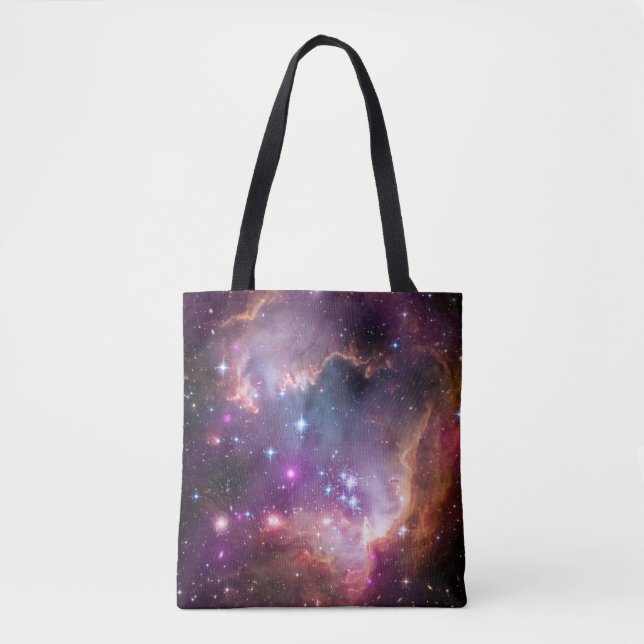 Junge Sterne in der kleinen Zauberwolke. Tasche (Vorderseite)