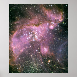 Junge Sterne zeichnen Gas mit starken Abflüssen Poster