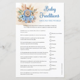 Junge Teddy Bär Baby Traditionen auf der ganzen We