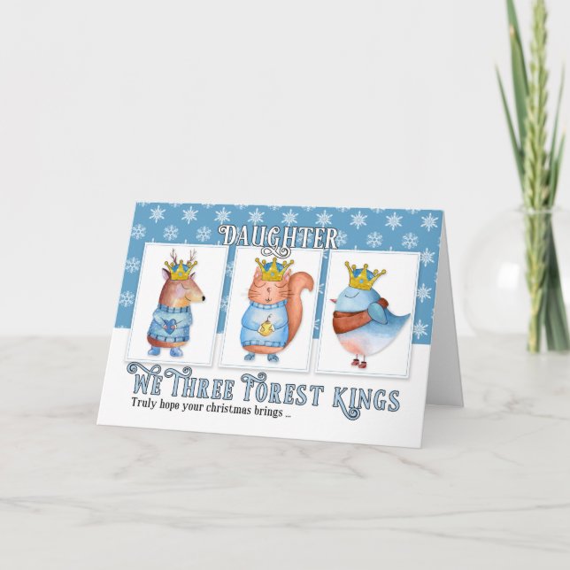 Junge Tochter Weihnachten Drei Wald Könige Niedlic (Vorderseite)