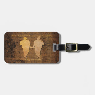 Junge trifft Jungen-Bräutigam-homosexuellen Gepäckanhänger