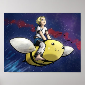 Junge und Biene Poster