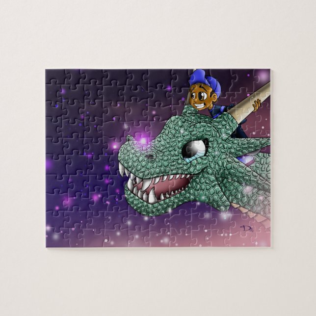 Junge und Drache Puzzle (Horizontal)