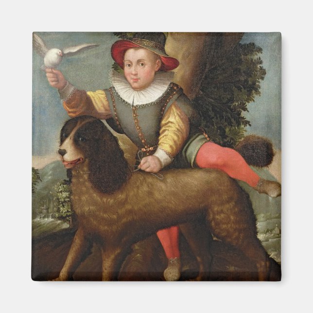 Junge und Hund, Bibius Vincit Magnet (Vorne)