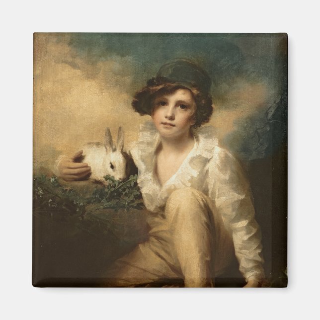 Junge und Kaninchen, c.1814 Magnet (Vorne)