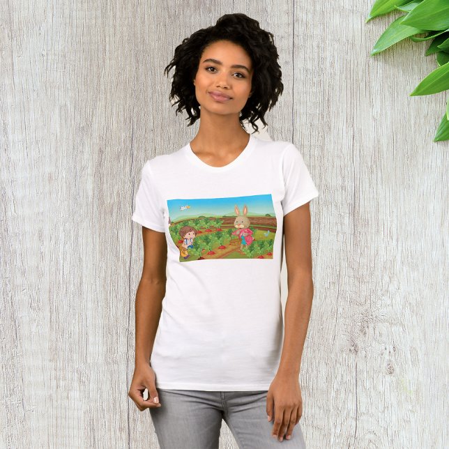 Junge und Kaninchen, die Veggies pflücken T - Shir T-Shirt (Von Creator hochgeladen)