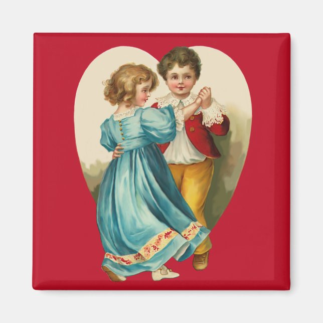 Junge und Mädchen tanzen Magnet (Vorne)