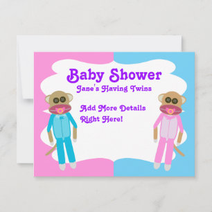 Junge und Mädchen Twins Blank Invite Einladung