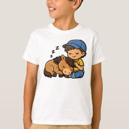 Junge und Pferd T-Shirt