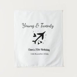 Junge und zwanzig Abenteuer glücklicher Geburtstag Wandteppich