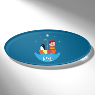 Junge verloren und fand Freundschaft Metal Lunchbo Namenschild