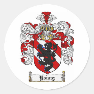 Junge Wappen - Junge Familienwappen Runder Aufkleber