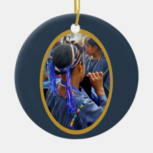 Junge Weber von Atitlan Keramikornament (Vorne)